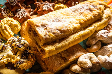 Christmas pie, cookies and gingerbread cookies
