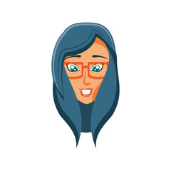 head of young woman avatar character