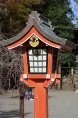 Lantern in the Japanese shinto shrine