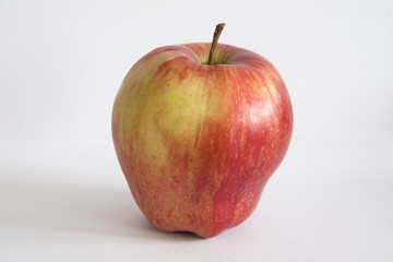 Healthy fruit red apple on white background