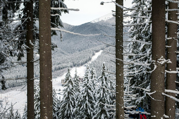 ski resort in December