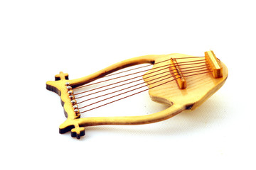 lyre isolated on white background