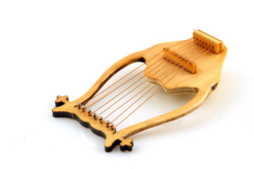 Lyre isolated on white background