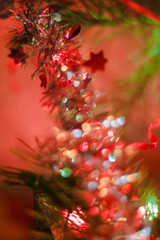 Colorful blurred background in Christmas theme