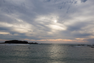 Dramatic clouds with the setting sun near Punta de Mita, Bucerias, Mexico