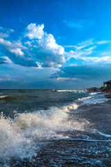 Black sea coast waves vacation travel Ukraine