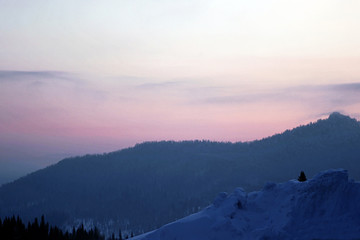 sunrise in the mountains