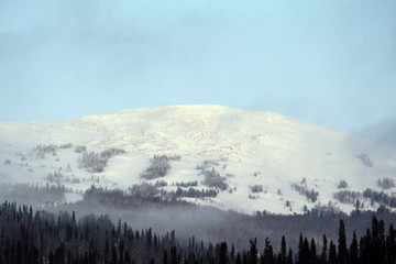 mountains in winter