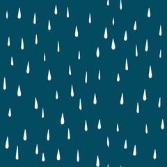 rain drops doodles pattern - 240668506