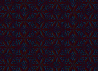 Three-dimensional texture of complex geometric elements intertwined with each other 3D illustration