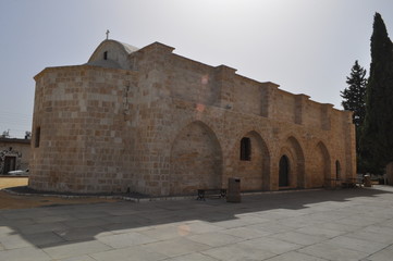 The beautiful Orthodox Old Church of Chryseleousa Panagia in Cyprus