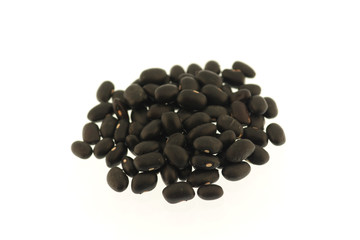 black beans isolated on white background