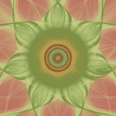 Quadratischer Hintergrund - zentriert - Blütenform - Pistaziengrün