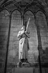 Jean d'Arc statue in Notre Dame - Paris France