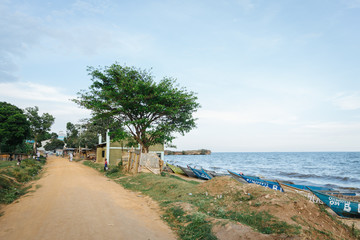 Fototapeta na wymiar victoria lake in Uganda, Africa
