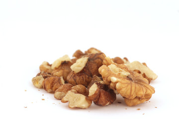 walnuts isolated on white background