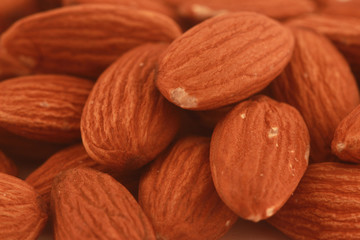 almonds background closeup
