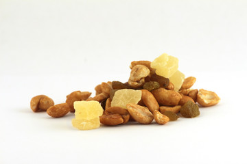 fruit mix isolated on white background