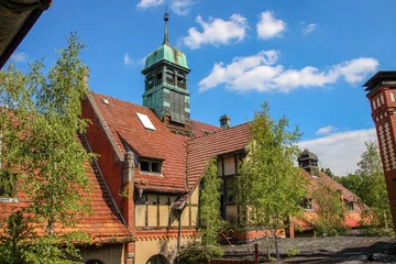 Zelfklevend Fotobehang Oud Ziekenhuis Beelitz Ruïnes van Beelitz-Heilstätten Verloren plaats Berlijn Brandenburg 