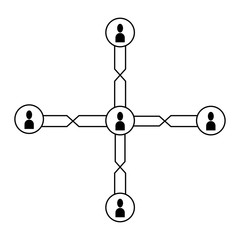 Social marketing sign. Bussines people sign