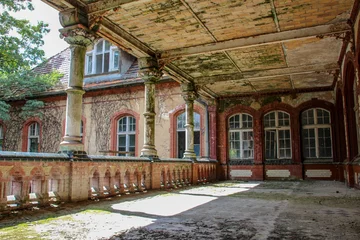 Rolgordijnen Oud Ziekenhuis Beelitz Ruïnes van Beelitz-Heilstätten Verloren plaats Berlijn Brandenburg 