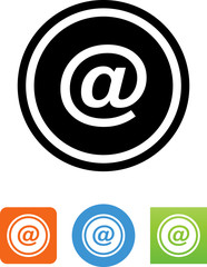 Fototapeta premium At Sign Icon - Illustration