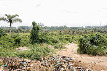 waste pile in Uganda, Africa