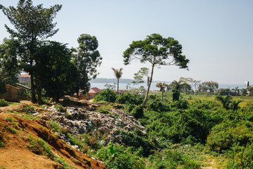 waste pile in Uganda, Africa