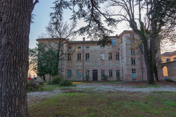 Fototapeta na wymiar View of Palazzo Callori in Vignale Monferrato, Alessandria, Piedmont, Italy