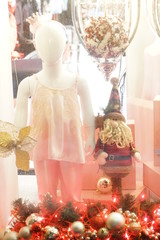 Beautiful snowy winter in Kiev, Ukraine, a lot of snow in the evening streets