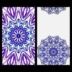 Vector Mandala Pattern. Template For Flyer Or Invitation Card Design