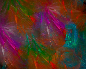 abstract digital fractal, beautiful design, party