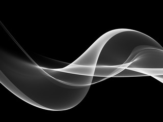 Abstract Black And White Wave Design 