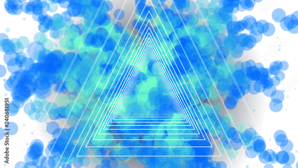 Poster abstract polygonal space. network connection structure. digital data visualization. big data digital