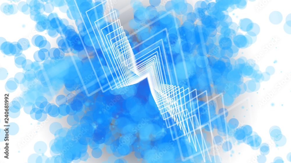 Poster abstract polygonal space. network connection structure. digital data visualization. big data digital