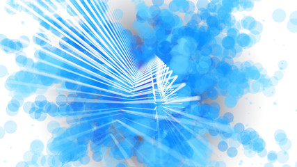 Abstract polygonal space. Network connection structure. Digital data visualization. Big data digital background. 3d rendering.