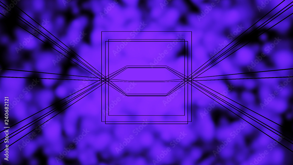 Poster abstract polygonal space. network connection structure. digital data visualization. big data digital