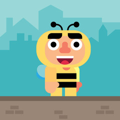 flat design abeille