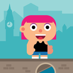 cartoon office worker