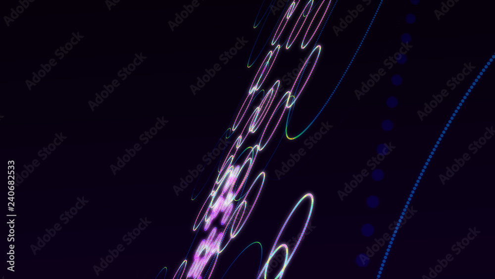 Poster abstract polygonal space. network connection structure. digital data visualization. big data digital