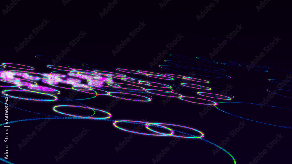 Poster abstract polygonal space. network connection structure. digital data visualization. big data digital