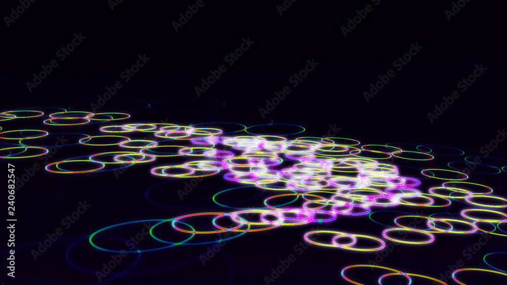 Poster abstract polygonal space. network connection structure. digital data visualization. big data digital