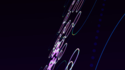 Abstract polygonal space. Network connection structure. Digital data visualization. Big data digital background. 3d rendering.