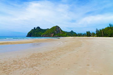 Beach sand and green nature at Baan Koh Teap