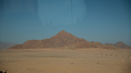 Egypt, Mount Sharm el Sheikh, view from the bus