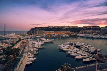 Yachts on Port Hercule, Monaco