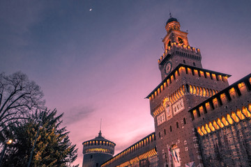 Naklejka premium Sforzesco Castle, Milan