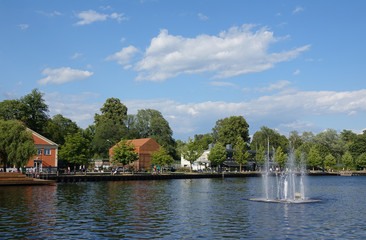 Växjösjön in Växjö, Schweden
