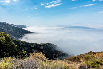 Fototapeta na wymiar Coastal Mountains in Fog