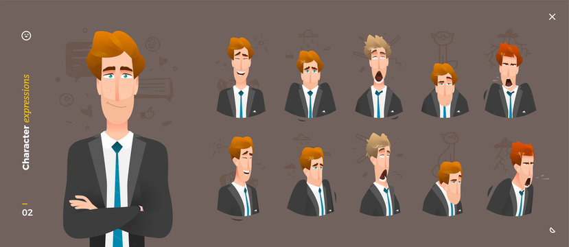 Man Character Expressions